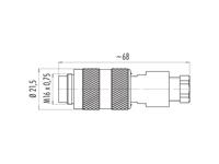 Circular Connector M16 Cable Male Straight 8 Pole DIN Silver Plated Contacts Solder Screw Lock 8mm Cable Entry 5A 60V IP67 [09-0171-70-08]