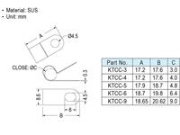 P-Clip Metal CH=5,4mm L=17,2mmW=8,6 [KTCC-5B]