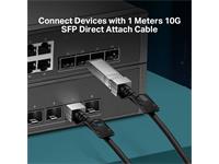 TP-LINK 1 Meter 10G SFP+ Direct Attach Cable, 2XSFP+ Connectors On Both Sides, Operating Temperature: 0–70 °C (32–158 °F), Conductor: Silver Plated Copper [TP-LINK SM5220-1M]