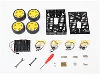DG012-BV BASIC ALUMINIUM CHASSIS 4WD KIT WITH FOUR 48:1 DC GEARBOXES(USE WITH RS027 mini driver+RS011MC 4channel control [DGU ALUM MULTI-CHASSIS 4WD KIT]