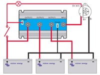 Victron ARGOFET Battery Isolator 100A, 3 Batteries - Battery Voltage:12&24V, Connection:M8 Bolts, Max Charge Current:100A, Max Alternator Current:100A, 65x120x200mm, 1.4kg [VICT ARGOFET 100-3]