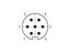 Circular Connector Bayonet Cable Male Straight. 7 Pole DIN 6mm Cable Entry Solder Terminal IP40 5A 125V [99-0621-00-07]