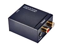 AUDIO CONVERTER , TRANSFORMS COAXIAL OR TOSLINK DIGITAL SIGNAL TO ANALOG STEREO AUDIO , WITH 3,5MM AUDIO [AUDIO CONVERTER D/A CST-609B]