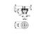 Valve Connector - Circular Male Threaded Panel PG16 Solder Term. DIN43650-A (DIN EN Style) - 3 Pole + Earth 16A 400VAC/VDC IP65 BLACK (931297002) [GSP316 BK]