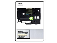 Brother Compatible Label Cartridge, TZE in Black on Gold Tape 18mm (8metres), AZE-841 = BRH TZE 841 [AZE-841]