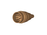Circular Connector M16 Cable Male Straight, 16 Pole Gold Plated Contacts Screw Lock 6mm Cable Entry IP40 [09-0337-00-16]