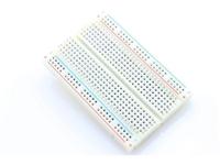 HALF SIZE WHITE BREADBOARD WITH 400 TIE POINTS. SUITABLE POWER SUPPLY-ACM AND SME BREADBOARD POWER MODULE [CMU BREADBOARD 8,3X5,5CM 400TP]