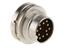 Circ Con M16 Panel Male 12 Pol Soldr Term Front Panel Entry / Rear Fixing Gold Plated Contacts IP40 [09-0331-00-12]