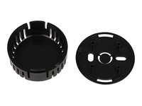 ABS Plastic Miniature Enclosure - Snap-Fit / Wall-Mount Round 45x20mm Vented IP30 - Black [1551V11BK]