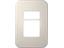 Two Module Cover Plate (1 Single, 1 Double) (Cream) [V6106CR]