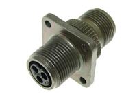 Circular Connector MIL-DTL-5015 Style Screw Lock Square. Flange Panel Receptacle with Rear Threaded 3 Pole #16 Contacts. Female Solder. 13A 500VAC/700VDC (MS3100A10SL-3S)(97-3100A-10SL-3S) [XY3100A-10SL-3S]