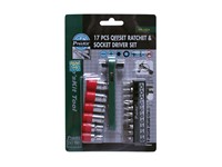 Screw/Socketdriver Ratch Set 17PC Metric {SCWS202A} [PRK 1PK-202A]