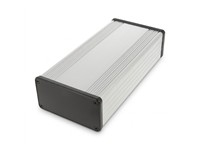 Enclosure Aluminium Extruded 220mm x 103mm x 53mm (Plastic End Plates) [1455N2202]
