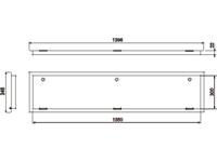 Metal Fire Protection Register Cover • IP-43 • 1350x300x22mm [IDE 29120]