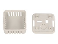 ABS Plastic Miniature Enclosure - Snap-Fit / Wall-Mount 40x40x20mm Vented IP30 - Grey [1551V1GY]