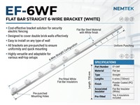 Flat bar - Flatbar 6 W White Straight {EF-6WF} [EF FLAT BAR 6WH]