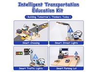 ACEBOTT QE027 is a Stem Kit that Teaches Intelligent Transport Systems using ESP32. Build Smart Traffic Lights, Parking, and Streetlight Projects with Plug-and-play Modules [ACEBOTT TRANSPORT EDU KIT QE027]