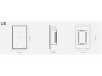 SONOFF 4X2 LUXURY BLACK GLASS PANEL TOUCH WALL LIGHT SINGLE SWITCH. IT CAN ALSO BE CONTROLLED VIA 433MHZ RF OR WIFI THROUGH IOS/ANDROID APP- EWELINK. US VERSION [SONOFF T3 WIF+RF TOUCH US 1W BLK]