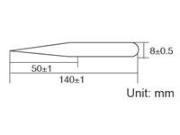 1PK-105T :: 140mm Non-Magnetic Fine Tip Straight Tweezer [PRK 1PK-105T]