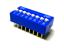 Slide Type Economy DIP Switch • Pitch : 2,54mm • Form : 1A-SPST(NO) • 25mA-24VDC • 200gf max • PCB-Thru-Hole Straight [KTS08E]