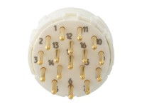 Circular Connector M23 Signal Male Solder Insert come with- 12 Pole - 12 x 1mm Contacts - 8/20A @ 500VAC Max. [7001912103]