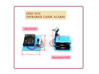 Infrared Laser Alarm Kit, When light is shining on the Photoresistor, the Triode is Turned Off. when Beam is Broken, and no Light on Photo Resistor, the Triode is Turned On, and Buzzer Activated [EDU-TOY INFRARED LASER ALARM]