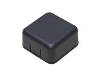 ABS Plastic Miniature Enclosure - Snap-Fit / Wall-Mount 40x40x20mm Unvented IP30 - Black [1551SNAP1BK]