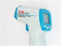 INFRARED BODY FOREHEAD THERMOMETER (BODY TEMP: 32C~42.5C) - (SURFACE TEMP:0C~60C) - (ROOM TEMP:10C~40C),DISPLAY HOLD,AUTO PWR OFF,LOW BATT INDICATION,DATA STORAGE,OVERLOAD ALARM,LCD BACKLIGHT [UNI-T UT912]