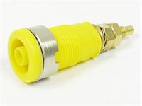 SOCKET P/M 4MM SAFETY BUILT-IN GOLD PLATED BLACK (972354103) [SEB2600G YELLOW]