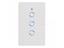 4X2 Luxury Glass Panel Touch Wall Light Triple Switch. It Can Also Be Controlled Via RF Or WIFI Through IOS/Android App- Ewelink. US Version [SONOFF WIFI+RF TOUCHSW US 3W]