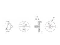 Thumb Wheel 11.5mm (D) x 5.9mm (L) for CA9 Potentiometer [REF002]