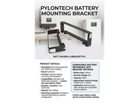 Pylontech Li-ion Floor Mount Stackable Battery Brackets UP2500 Require 1 Set Per Battery (Back And Front) [BATT 24V100A LI-BRACKET PYL]