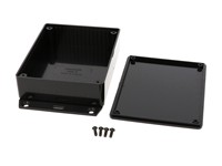 ABS Enclosure 121X94X34 Black Flange Bottom [1591GF2SBK]