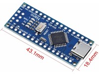 This Compact NANO Board features the ATMEGA328P Microcontroller and a Modern USB TYPE-C Port with the CH340 Serial Chip. The package includes a USB-A to USB-C Cable and Unsoldered/Loose Headers [BDD NANO CH340 USB TYPE-C]