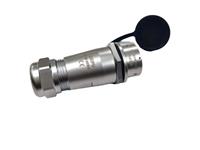 Circular Connector Metal Shield Series, 12 IP67 Push-Pull Cable End Receptacle 8 Pole Female Solder Terminal. 10A 200VAC. 8-12mm Cable OD [XY-CCM241-8S-II-1]