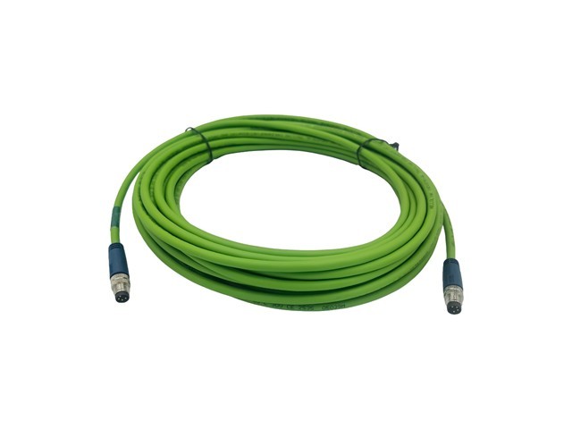 Cordset M8 Male 4 Pole - M8 Male 4 Pole EtherCat - Double End - 5M PUR Cable [M8-M04-T/M04-T-5.0-PUR-ETHERCAT]
