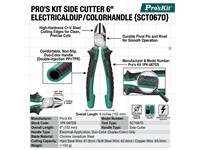 Pro's Kit Side Cutter 6" Electricaldup/Colorhandle {SCT067D} [PRK 1PK-067DS]
