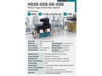 Flow monitor Viscosity-compensated DN 8 - G ¼ - Pressure: PN 200 0.5 - 8 l/min oil 30 ... 330 mm²/s IP65 [HD2K-008-GK-008]