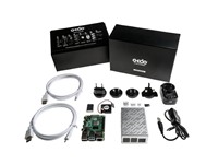 OKDO Raspberry PI 4B 4GB Starter Kit - Includes: Raspberry PI 4B 4GB - PSU 5V3A - 2x Micro HDMI to HDMI Cables - Aluminium Case with Fan - SD Card Reader & 32GB Micro SD Card with Noobs - 3xHeatsinks & Screwdriver [OKDO RASPBERRY PI 4B 4GB KIT]