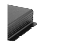 Extruded Aluminium Enclosure with Integrated Flange Black Anodized 80x54x23mm - Aluminium End Plates [1455CF801BK]