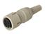 Straight Inline Din Socket • Grey • 4 way • Solder Joint • with Locking Screw [MAK4100 GREY]