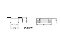 Copper Heatsink for D PAK and other listed. 29.3 K/W, L: 8mm; W: 26mm; H: 10mm [FK244-08D2PAK]