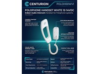 Polophone Handset White 12-14VDC [CEN POLOH00WV1]