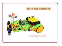 Solder Free Stem Toy Auto Car Kit. Building the Auto Cruise Car, Combines Mechanical, Electronic and Sensor Principles, Even Single-Chip Programming. It Tests and Teaches Students many Practical and Problem Solving Abilities. Size: 162x95x40mm [EDU-TOY AUTO CRUISE CAR KIT]