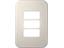 Three Single Module Horizontal Cover Plate (Cream) [V6107CR]