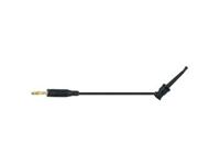 Test Cordset - Black -500mm PVC 0,75mm sq.-  4mm 'Lantern' Banana Plug - Spring Hook Probe/Clip - 15A-30VAC/60VDC [XY-TCS510-50 BLK]