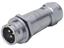 Male Circular Connector • Metal-Shielded with Push-Pull Snap Lock Cable-End • 3 way • 250V 13A • IP67 [XY-CCM211-3P]