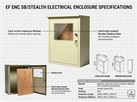 Enclosures - Powder Coated Metal - Enclosure - Steel Powder Coat H-600mm x W-460mm x D-230mm {ENC-SB/STEALTH} [EF ENC SB/STEALTH]