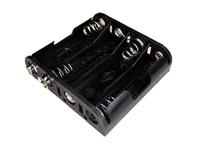 Battery Holder with Snap Terminal for 4 pcs of AA [UM3X4 FLAT]