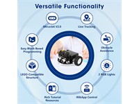 ACEBOTT Tinkerbott Smart Robot Car Kit for Micro:Bit (Without Microbit V2 & AA Battery). 3pcs AA batteries not included [ACEBOTT TINKERBOTT CAR KIT QD025]